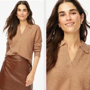 J. Crew Collared V-Neck Sweater Supersoft Yarn